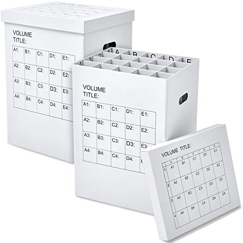 PerKoop 2 Pack Blueprint Holder Storage Organizer for Storing Poster Anchor Charts 40 Slots 25 x 17.7 x 14.2 Inch Blueprint Roll File Holder for Architectural Map School Office Home Items