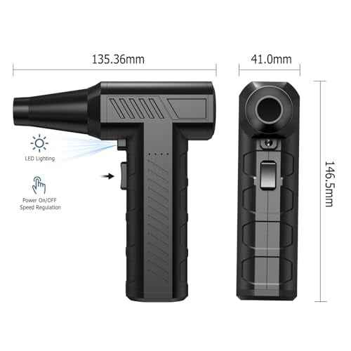 CAGIWIRU Compressed Air Duster -Mini Blower Turbo Fan,150000RPM Cordless Electric air Duster for Keyboard PC Cleaning,No Canned,Jet Dry Blower Air Blower for Home and Car