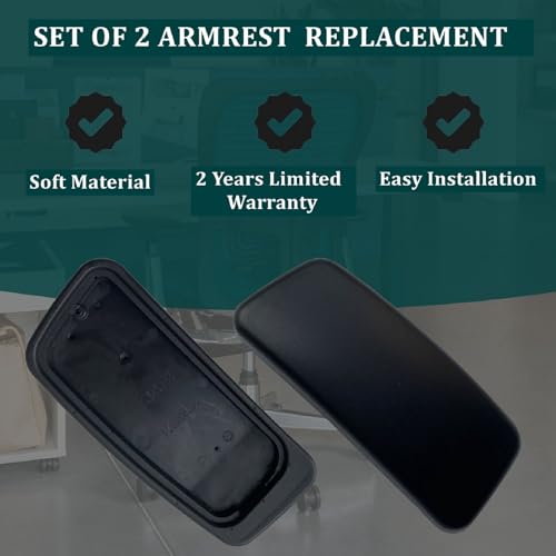 HYEJDRV Black Chair Armrest Replacement Pads for Haworth Zody Chair - 1 Pair