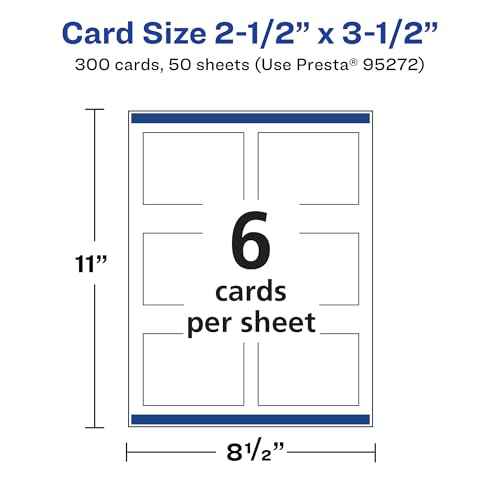 Avery Printable Rectangle Business Cards, Sure Feed Technology, 2.5" x 3.5", Glossy White Cardstock, Print-to-the-Edge, Laser/Inkjet Cards, 300 Total