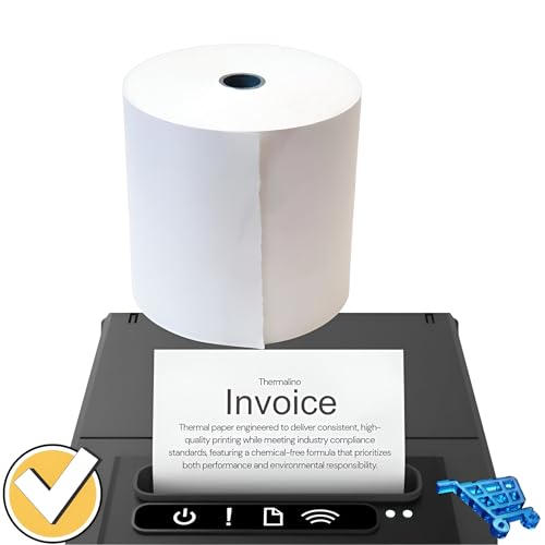 (40 PACK) 3 1/8" Thermal Receipt Paper Rolls BPA-Free, 80mm Printer Paper, Fits All POS Systems, Cash Register, Credit Card Terminals, Clover Station, Star TSP100III, Epson Receipt Printers