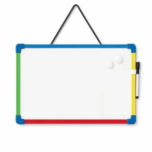 Double-Sided Magnetic Small White Board 11x7 Inch, Dry Erase Board with Marker & 2 Magnets, Hanging Mini Whiteboard for School, Home, Office, Classroom, Study, Teaching Use