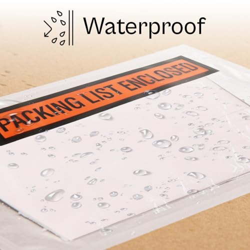 1000 PCS Self-Adhesive Orange Packing Slip Envelopes Waterproof for Mailing, Invoice & Document Labels, 4.5 x 5.5 Inches - Listing Variant