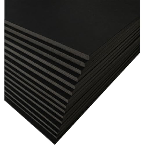Black Foam Board 20 x 30 x 1/8" (3mm) Inch, 15 Pack Acid-Free Foam Core Poster Board Sheets for Art, Crafts, Presentation, Vision Board, Signboard, and Party Decorations
