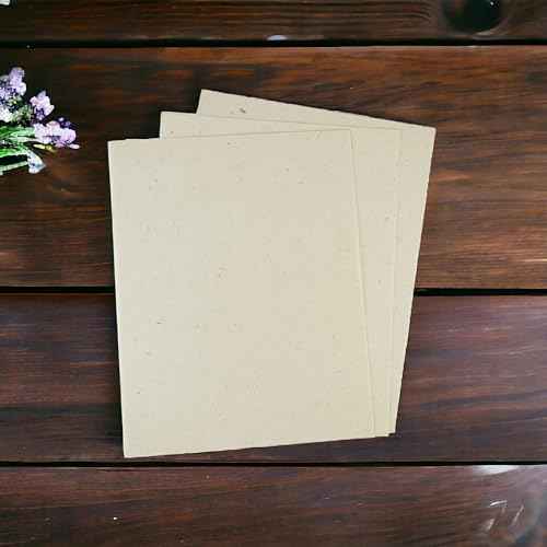 Handmade Lokta Vintage 8.5x11" Printer Paper for Laser and Inkjet Printing (100 Sheets, Natural)