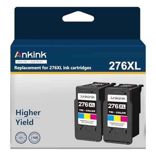 Ankink Compatible Ink Cartridge Replacement for Canon 276XL (Color,2-Pack) Ink 276 XL PG276 pgi276 PG-276 use with TS3522 TR4720 TR4700 TR4722 TS3500 TS3520 Printer Tricolor