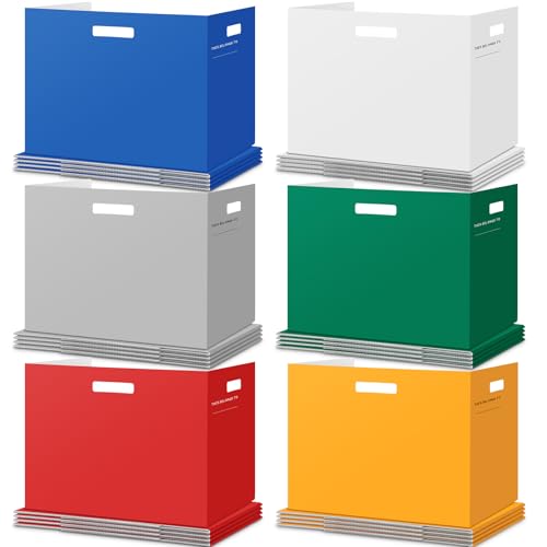 Desk Privacy Dividers Set 30 - Trifold Plastic Classroom Folders for Students