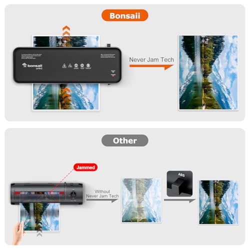 Bonsaii 9-Inch Black Laminator Kit with Cutter, Rounder & 40 Pouches