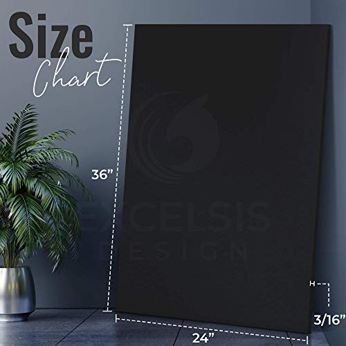 Excelsis Design Black Foam Board 24 x 36 x 3/16" (5mm) Inch, 15 Pack Acid-Free Foam Core Poster Board Sheets for Art, Crafts, Presentation, Vision Board, Signboard, and Party Decorations