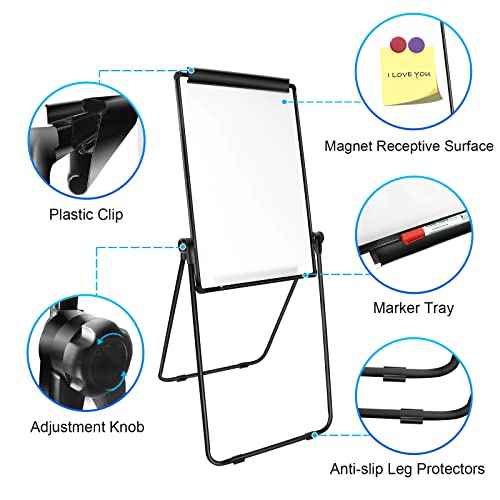 Stand White Board - 40 x 28 Inch Double Sided Magnetic Dry Erase Board with Stand Height Adjustable, Home Office Classroom School Teacher Use