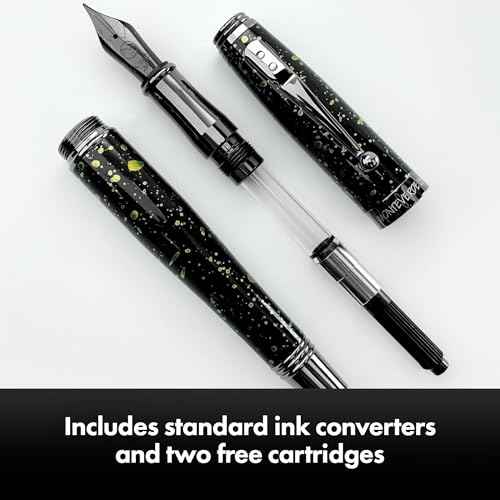 Monteverde Invincia Vega Starlight Yellow Fountain Pen - Extra Fine Nib, Vibrant Design, Precision Writing Instrument