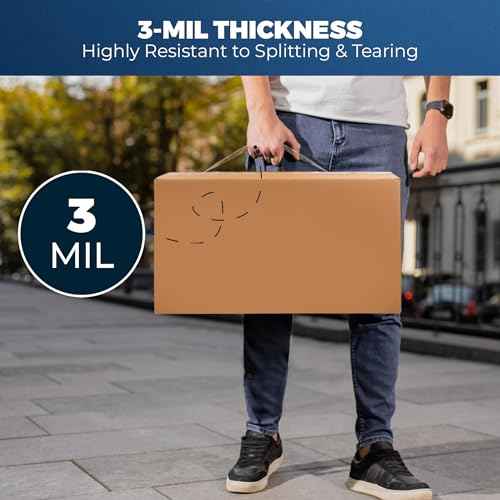 Heavy Duty Clear Packing Tape with Dispenser 1.88" X 22.2 Yd, Shipping Tape, Moving Supplies & More. Pack of 3