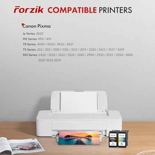 Forzik 245XL Ink Cartridge Compatible with Canon 245 XL 246XL for PIXMA MG2420 MG2520 MG2522 MG2525 MG2920 MG2922 MG2924 Printer (Black and Tri-Color 2 Pack)