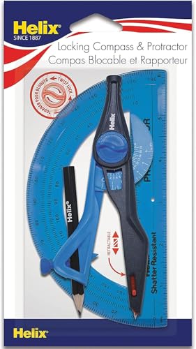 Maped Helix Compass & Protractor Set - Locking Mechanism, 12 Inch
