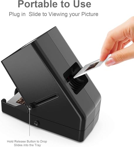 DIGITNOW 35mm Slide & Film Viewer 3X Magnification LED Light Portable Battery Operated