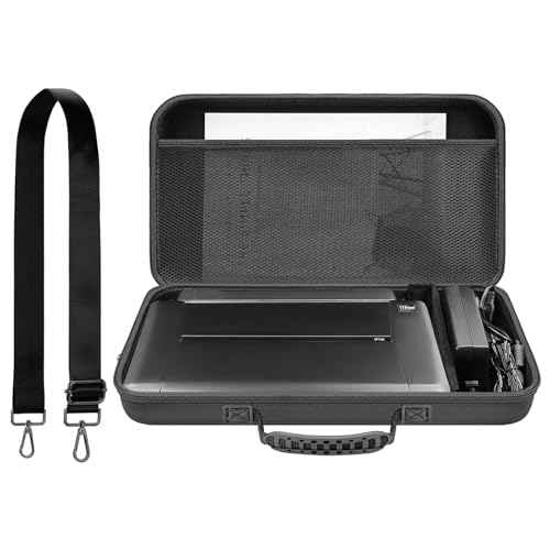 Hard Travel Case for Canon PIXMA TR160/ TR150/ iP110 Wireless Portable Printer and Battery Pack, Printer Organizer with Adjustable Shoulder Strap, Mesh Pocket fit Ink Tank, Adapter (CASE ONLY)