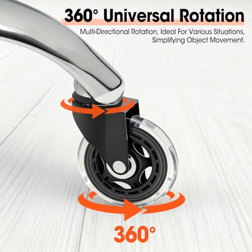 BGUP 10-Pack Office Chair Wheels Heavy Duty Caster Set 7/16" x 7/8" Universal Replacement (Not for IKEA)