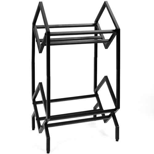 2-Tier Vinyl Record Storage Rack Display Stand Storage Shelf, 160-200 LP, Metal Matte Black VINYL Record Holder,Magazine Display,Book Organizer,2 Tier,Quick Assembly,