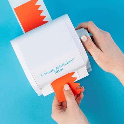 Xyron Create-A-Sticker, Mini, 2.5¡± Sticker and Label Maker Machine, Portable, Includes Permanent Adhesive, Pre-Loaded (XRN250-CFTEN)