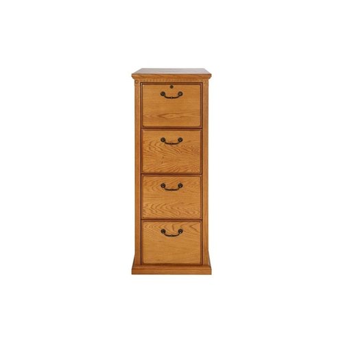 BOWERY HILL Transitional 4 Drawer Wood File Cabinet in Natural