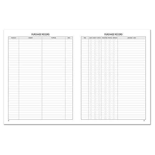 BookFactory Construction Daily Activity Log Book Construction Foreman Site LogBook - 384 Pages 8 7/8'' x 11 1/4'' Section Sewn Hardbound Burgundy Cover with Blocks (Made in USA)