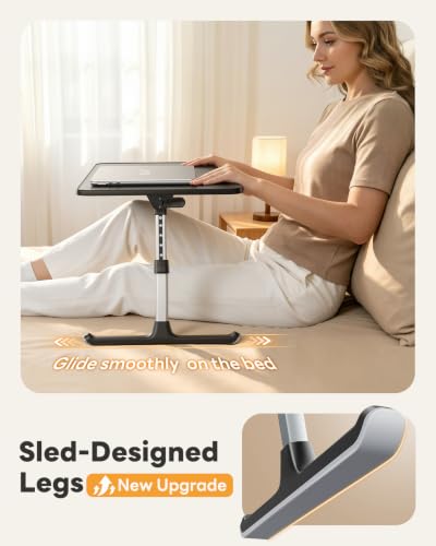 SAIJI Adjustable Bed Laptop Desk Stand - Black, 20.5x11.8 Inches