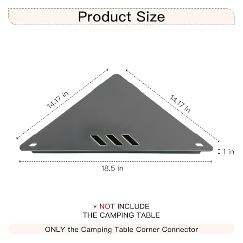 Folding Table Corner Connector - Metal Extender for Folding Tables, Black