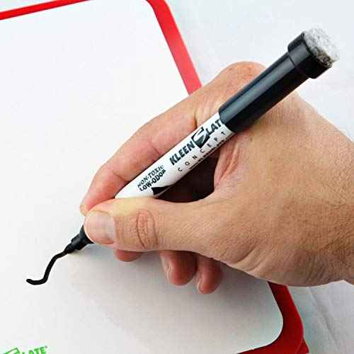 Kleenslate Concepts KLS43324 Dry Markers with Eraser Caps, Black