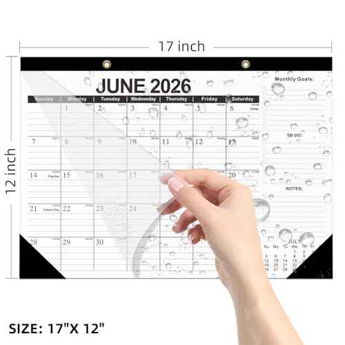 2026 Calendar Desk Calendars 2026-2027 Wall Calendar from January 2026 to June 2027,18 Months 17"¡¿12" Thick Paper for Office School Home