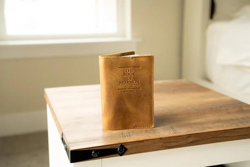 Leather Book of Mormon Mini - Soft Cover (Walnut, 3.38" x 5.18")