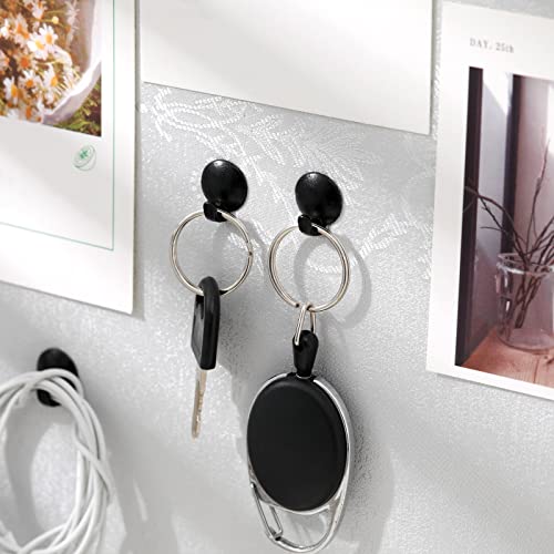 Zhengmy 30-Pack Black Metal Cubicle Wall Hooks for Fabric Panels