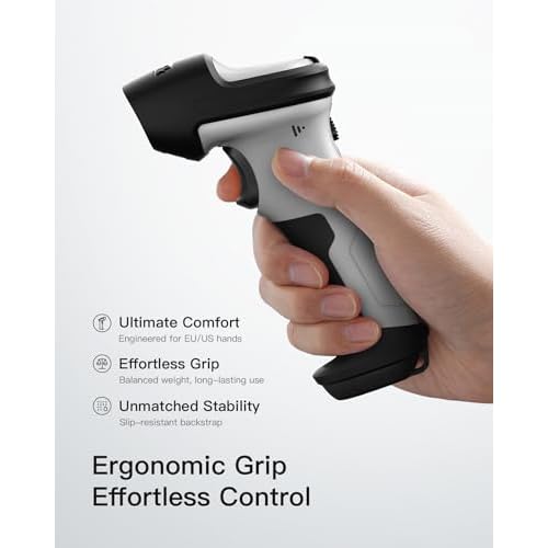 Inateck Bluetooth Barcode Scanner, 1 Charge 180 Days Standby, 35m Range, Automatic Fast and Precise scanning, BCST-70