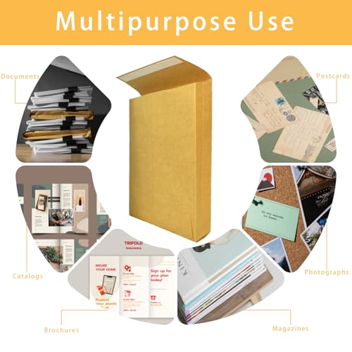 10.24 x 15.6 Inch Self-Sealing Large Kraft Envelopes, Pack of 20