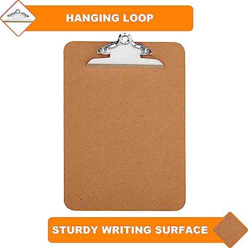 HERKKA 10 Pack Hardboard Office Clipboards - A4 Letter Size, ECO Friendly