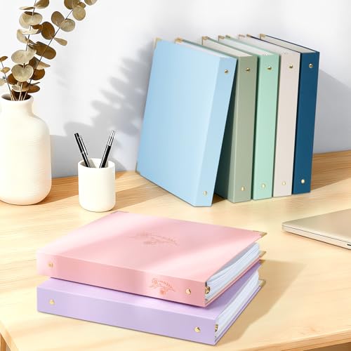 Sooez Pink 1-Inch Metal Ring Binder with Corner Protectors - Letter Size, Elegant Office & School Organizer (Variation: Solid Light Pink / 1)