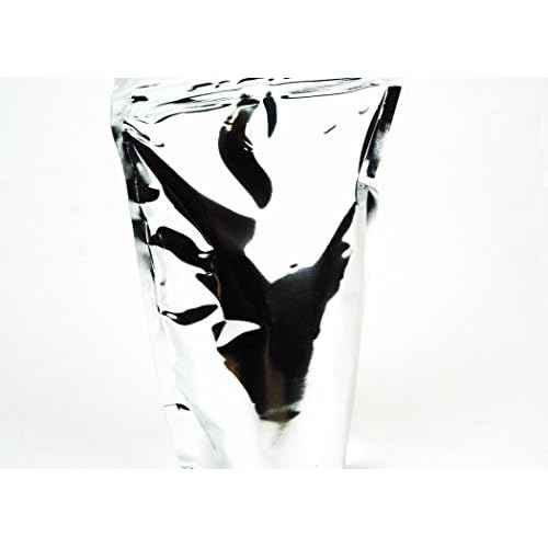 CESS Ziplock Stand Up Pouches Bags, 5x8 inches, Clear Front, Silver Back, 100 Pack