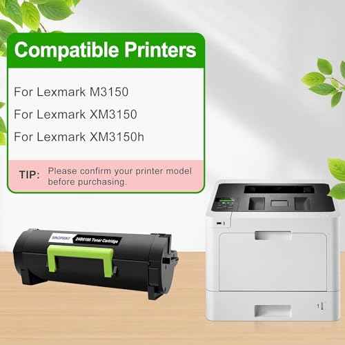 Black Remanufactured Toner Cartridge Replacement for Lexmark 24B6186 for M3150 XM3150 XM3150h Printer High Yield (1 Pack Black-16,000 Pages)