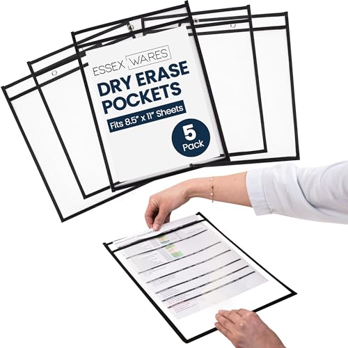 Essex Wares 5 Pack Black 10in x 13.5in Job Ticket Holders (Variation: Black)