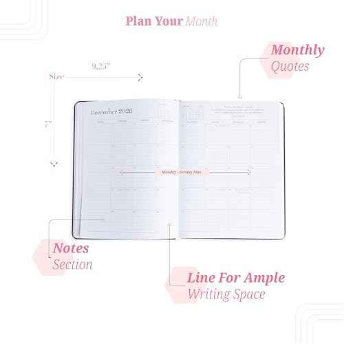 momAgenda Desktop Planner for Busy Moms with Space to Organize Schedules and Appointments for Up To Four Children- 18 Month Calendar (July 2025-August 2026) (Blush Python)