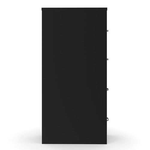 Staples 4-Drawer Vertical File Cabinet, Letter Size Documents, Lockable, 25" D x 15" W x 51.97" H, Black