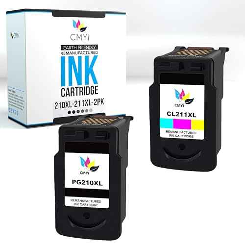 210XL 211XL Replacement Combo Pack Ink Cartridges for Canon PIXMA iP2700, iP2702, MP230, MP240, MP250, MP260, MP270, MP280, MP480, MP490, MP495, MP499, MX320, MX340 Printers (1 Black, 1 Color)