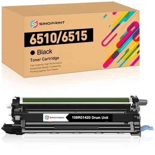 Compatible 6510 6515 Black Drum Unit(108R01420) Replacement for Xerox Phaser 6510DNM 6510DN 6510DNI 6510N WorkCentre 6515DNI 6515DNM 6515DN 6515N Printer (Black,1-Pack)