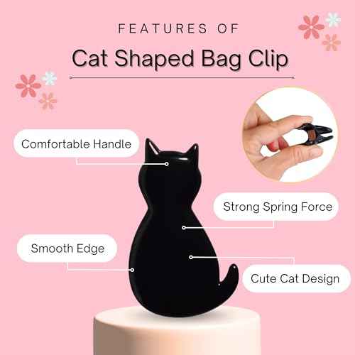 Sturdy & Cute Cat Chip Clips - Set of 6 Strong Grip for Snack Bags, Documents, Gift Bags Durable and Resilient | LOVE LOVE JAPAN