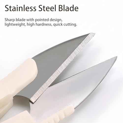 5-Pack Stainless Steel Thread Cutter Scissors - Ergonomic, Versatile, and Durable for Crafting, Embroidery, and Knitting