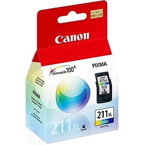 Canon 1 X Genuine Pixma 211 XL ChromaLife 100+ Color Ink for Pixma Series MP240 MP260 MP480