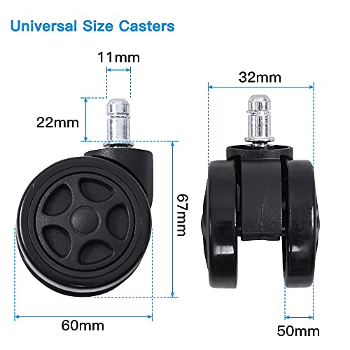 28inch Heavy Duty Gaming Office Chair Base Replacement Parts Kits Reinforced Sturdy Metal Legs with 5 Casters Universal Size