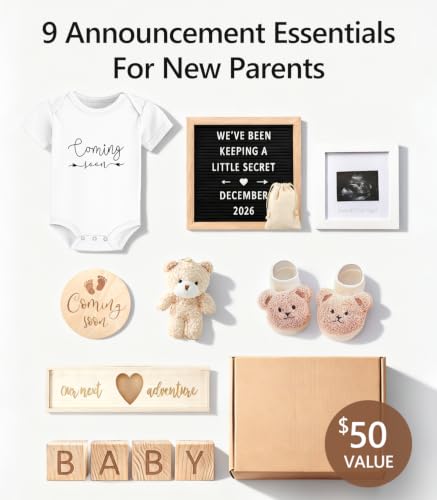 Pregnancy Announcement Set with Letter Board Baby Onesie & Props