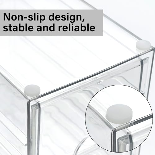 Prsildan 5-Drawer Acrylic Hair Accessories Organizer with Transparent Drawers