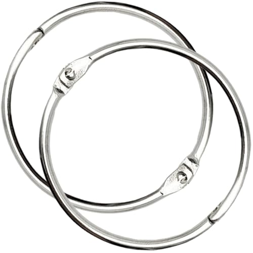 OWLKELA 30 Pcs Binder Rings 2 Inch Silver – Loose-Leaf Rings Set