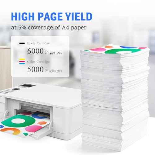 LC406 LC406XL Ink Cartridges Replacement for Brother Printer LC 406XL 406 XL for Brother MFC-J4335DW MFC-J5855DW MFC-J6955DW MFC-J6555DW FC-J4535DW MFC-J4345DW MFC-J5955DW, 5 Pack